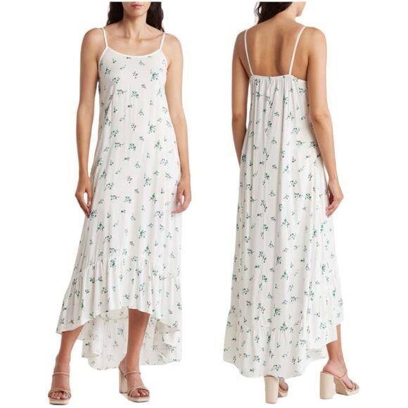 LOVE_ADY Women’s Ditsy Floral Print High Low Ruffle Dress in the Size Large - Picture 2 of 7